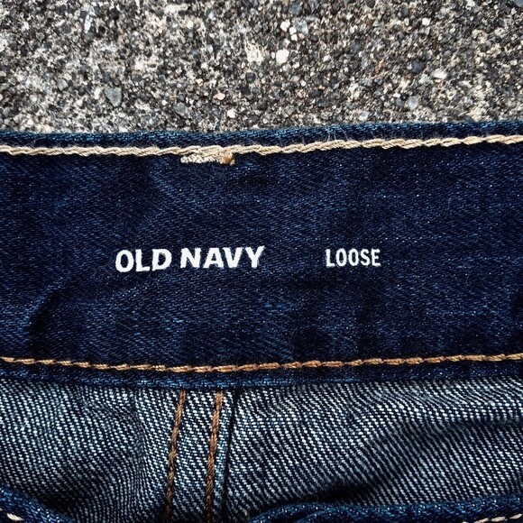 Old Navy Men’s Loose Fit Dark Wash Denim Jeans - Size 46x34 NWT - Picture 4 of 10